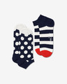 Happy Socks Big Dot Stripe Low Set de 2 perechi de șosete